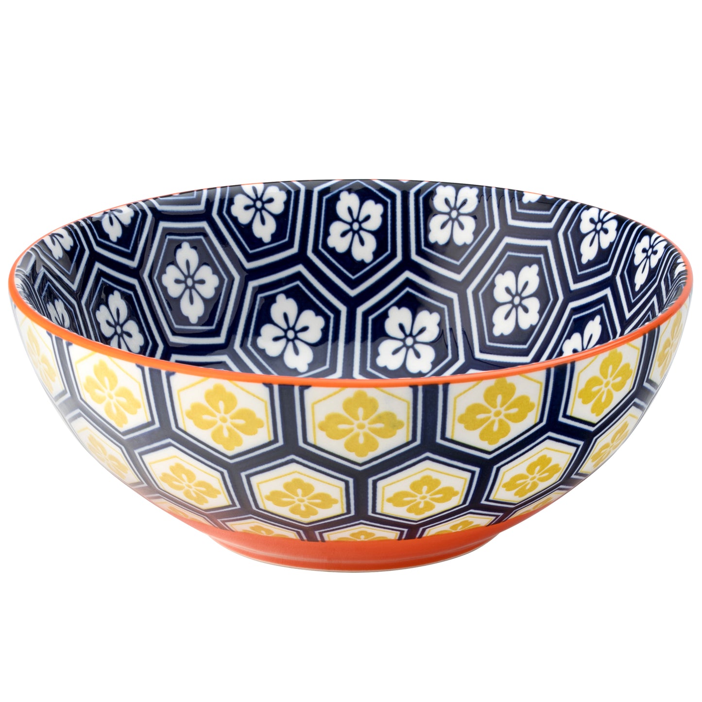 Cadiz Blue & Orange Bowl 6.3inch / 16cm (Pack of 6)