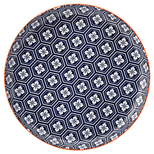 Cadiz Blue & Orange Plate 10.5inch / 27cm (Pack of 6)