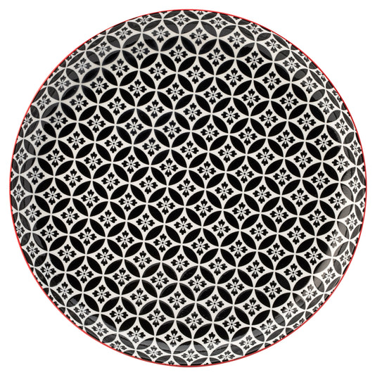 Cadiz Red & Black Plate 10.5inch / 27cm (Pack of 6)