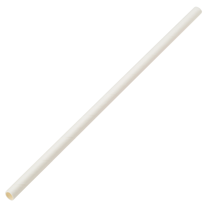 Biodegradable Paper Straws White Pack of 250