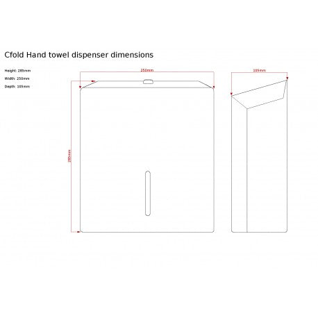 C21 C-Fold Hand Towel Metal Dispenser Silver
