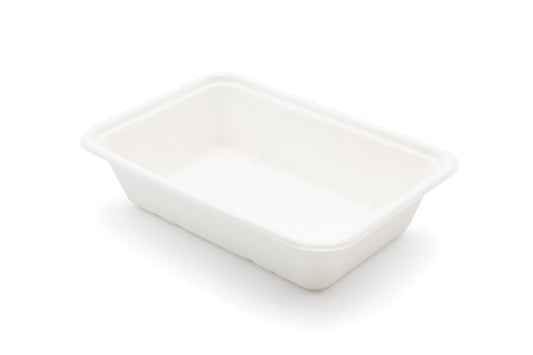 500ml Bagasse Tray Case of 500 - 150 x 100 x 40mm, (6×4″)