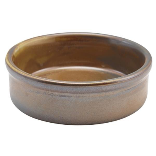 Terra Porcelain Rustic Copper Tapas Dish 10cm 10 x 3cm (Dia x H) - 17cl/6oz Box of 12