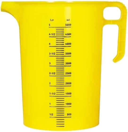 Pro-Measures Polypropylene Measuring Jug Yellow 5Ltr