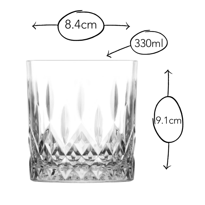 Essence Vintage Whiskey Tumbler 11oz / 330mll Box of 6