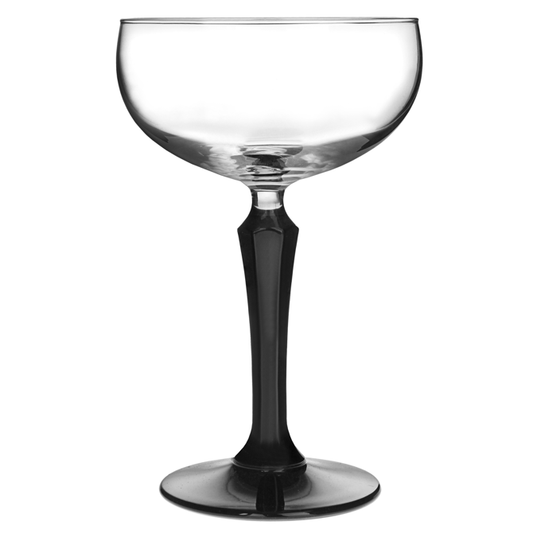 Speakeasy Cocktail Coupes Black Stem 8.25oz / 235ml Box of 4