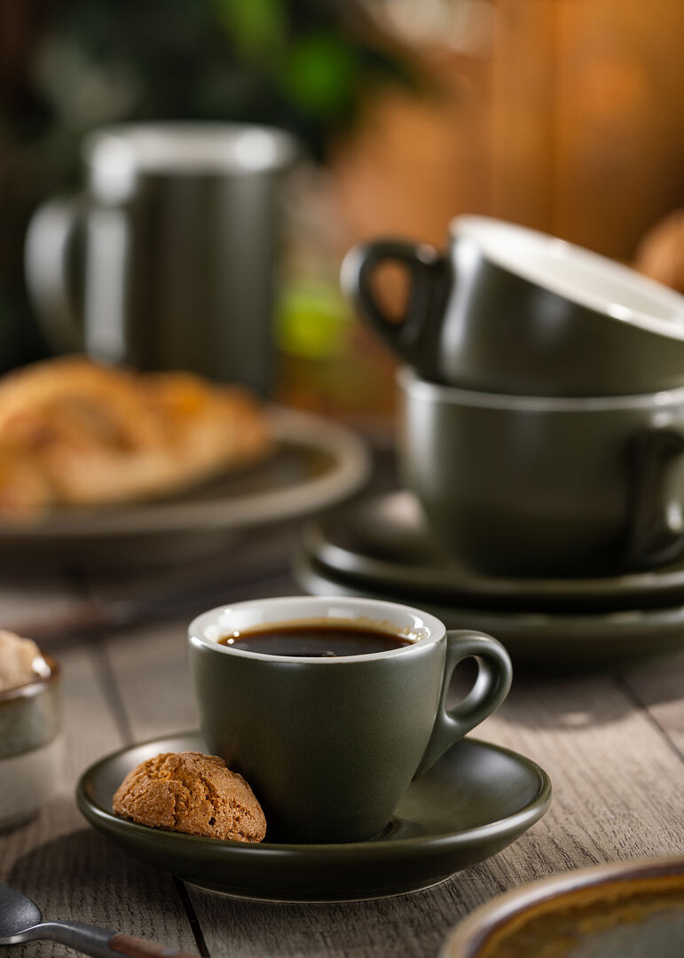 Barista Mighty Matt Olive Cup 12.25oz (35cl) Box of 6 ( Fits saucer CT9421)