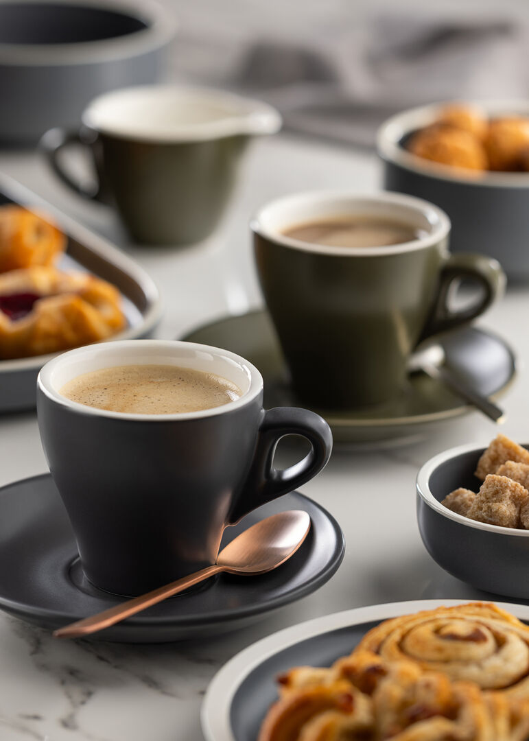 Barista Tulip Matt Olive Cup 6.25oz (18cl) Box of 12 (Fits saucer CT9419-000000-B01012 42188)