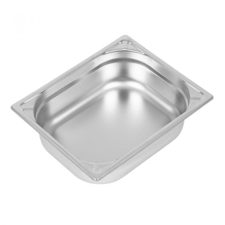 Vogue Heavy Duty Stainless Steel 1/2 Gastronorm Tray 100mm