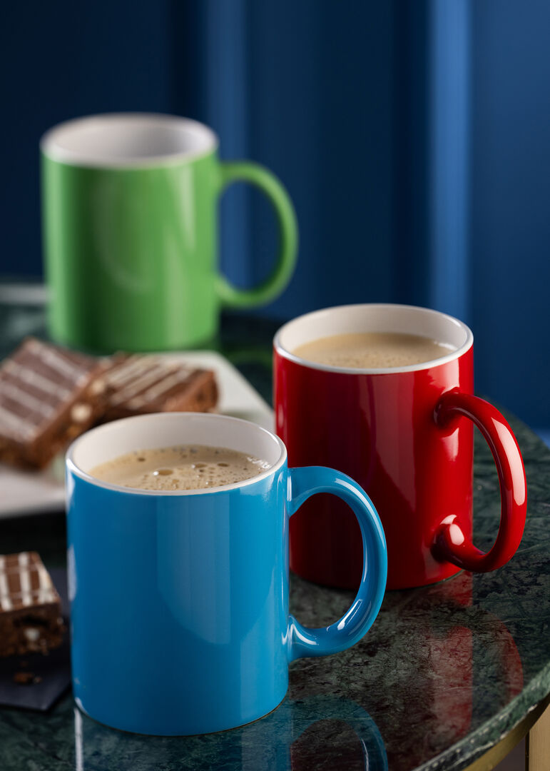 Pure White Straight-Sided Mug 12oz (34cl) - Blue Box of 12
