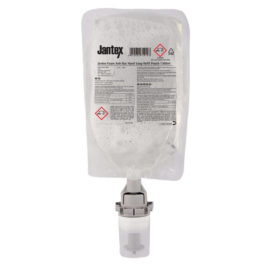 Jantex Foam Anti-Bacterial Hand Soap Refill Pouch 1300ml - Fits (FU376)