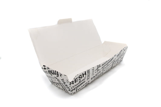 Large Gourmet Compostable Meal Box Case of 125 D (L x W x D) 335/300 x 130/95/ x 60mm