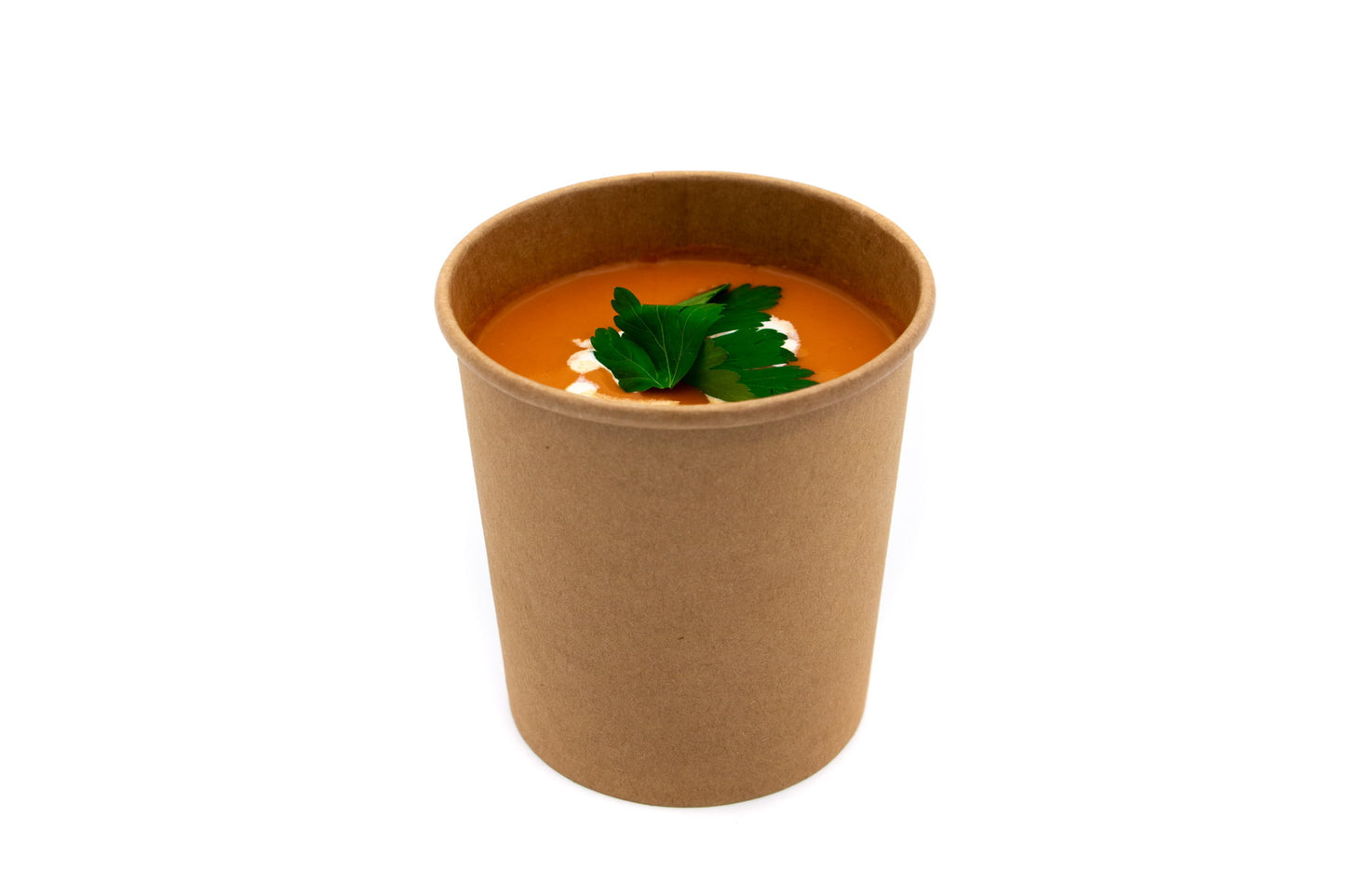 16oz Kraft Paper Soup Containerr Pack of 500 - 98mm dia / 75mm height height (Lid 2130017Q)