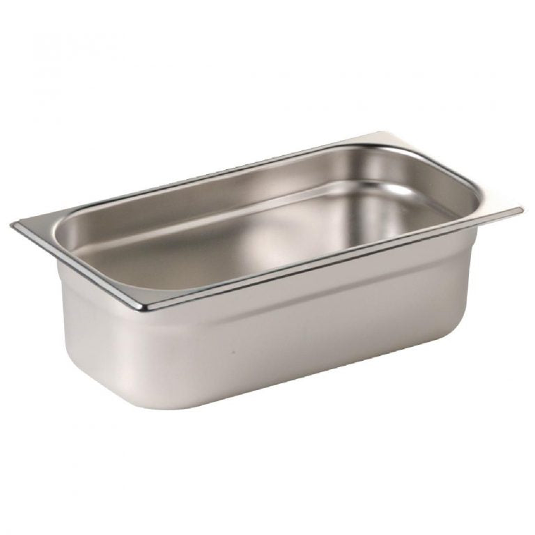 Vogue Stainless Steel Gastronorm Tray Set 3 x 1/3 & 1 x 1/2