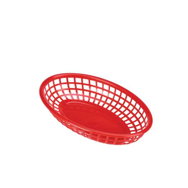 Classic Oval Food Basket Red 24x15x5cm
