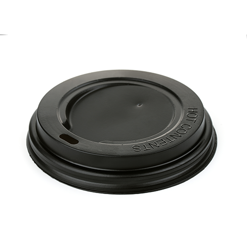 12 oz & 16oz Black Plastic Sip Through Lids Pack of 100
