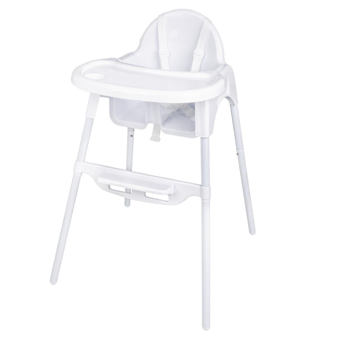 Bolero Highchair Bright White Single - Adjustable Height: 520mm - 860mm