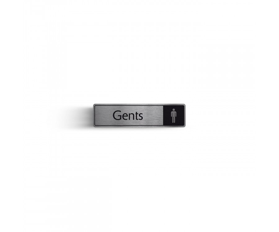 Gents with Symbol Door Sign Size - 43mm x 178mm