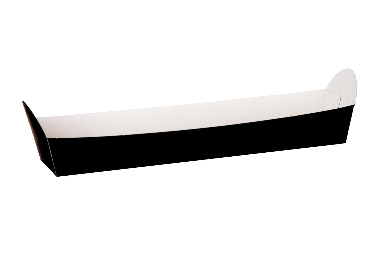 Compostable Black Baguette Tray Case of 500 (LxWxD) 275/245 x 95/60 x 35mm
