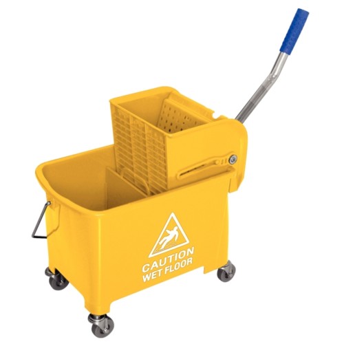 Jantex Kentucky Mop Bucket and Wringer 20Ltr Yellow