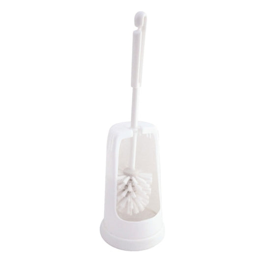 Jantex Round Toilet Brush & Holder - White