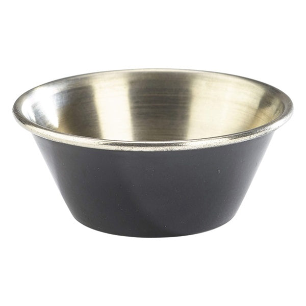 Midas Stainless Steel Black Round Ramekin 1.5oz