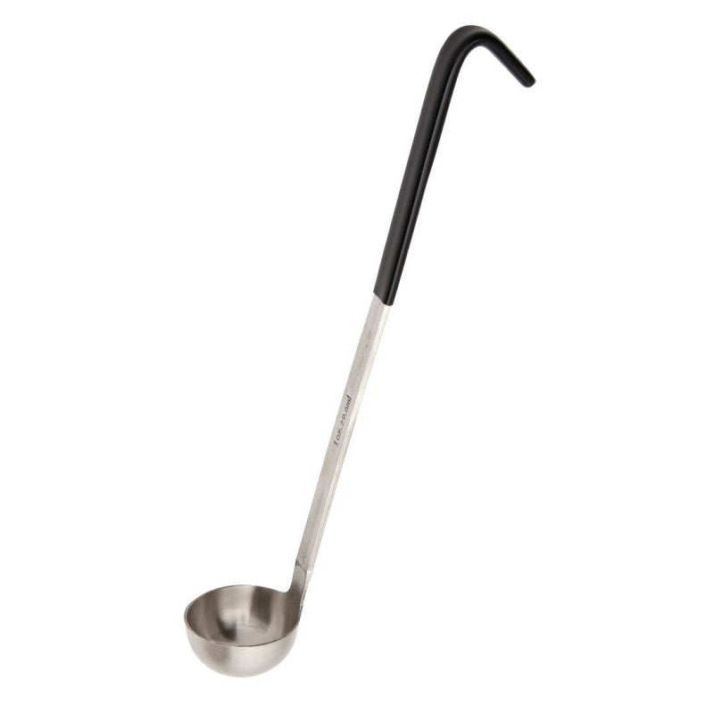 Vogue Heavy Duty Colour Coded Ladle Black 30ml - Colour: Black. Capacity: 1oz.