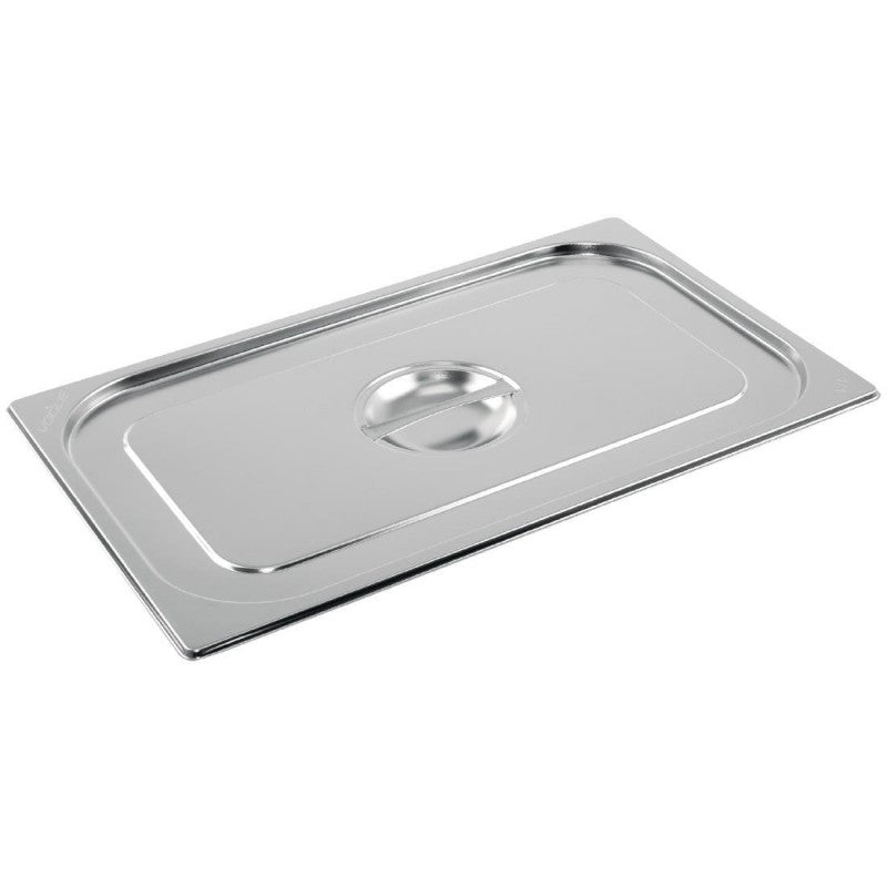 Vogue Stainless Steel 1/1 Gastronorm Lid - GN 1/1. Full Size. Compatible with all Vogue 1/1 sized gastronorm Trays