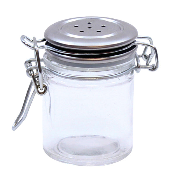 Small Resealable Salt & Pepper Shaker with Clip Top x 6