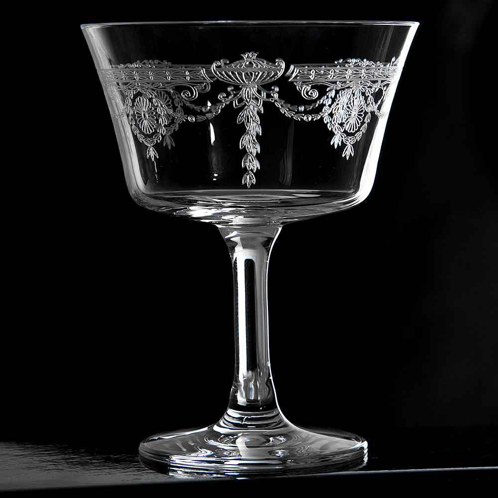 Urban Bar Retro Fizz Gold Rim 1890 Cocktail Glasses 7oz / 200ml Box of 6 *Handwash only