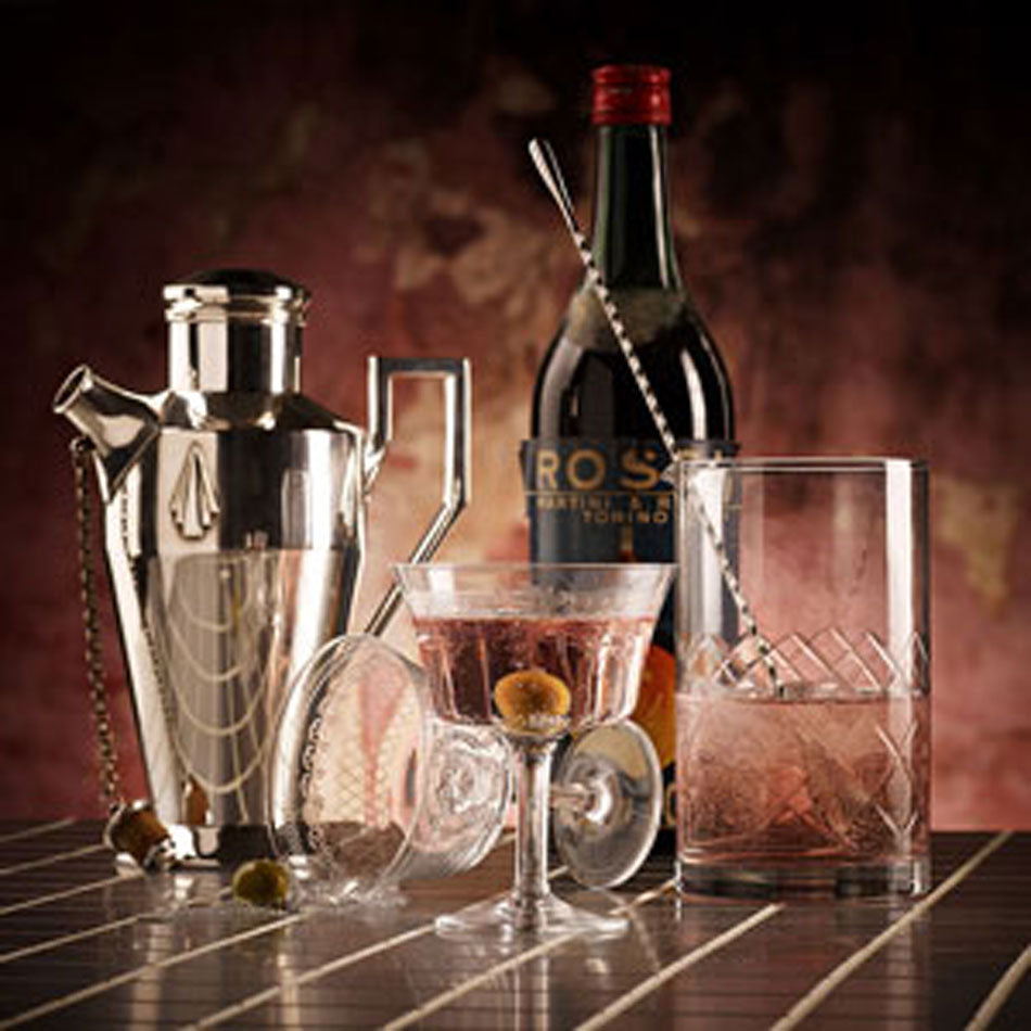 Urban Bar Retro Fizz Gold Rim 1890 Cocktail Glasses 7oz / 200ml Box 24 *Handwash only