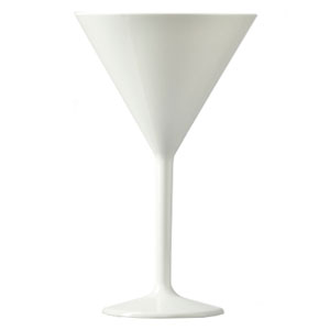 Polycarbonate Martini Glasses White 7oz / 200ml x 24