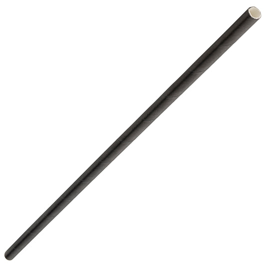 Paper Bottle Straws Black 10.5inch x 250