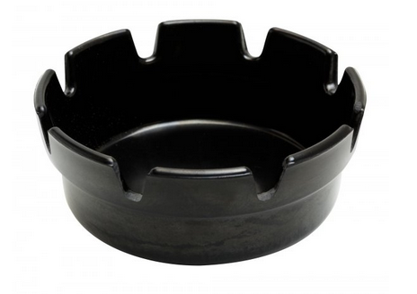 Ashtray Bakelite Crown Style 4" Black
