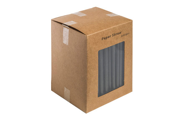 Paper Straw 5.5" Black Pack of 250