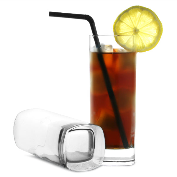Strauss Square Base Hiball Glasses 8.8oz / 250ml Box of 6