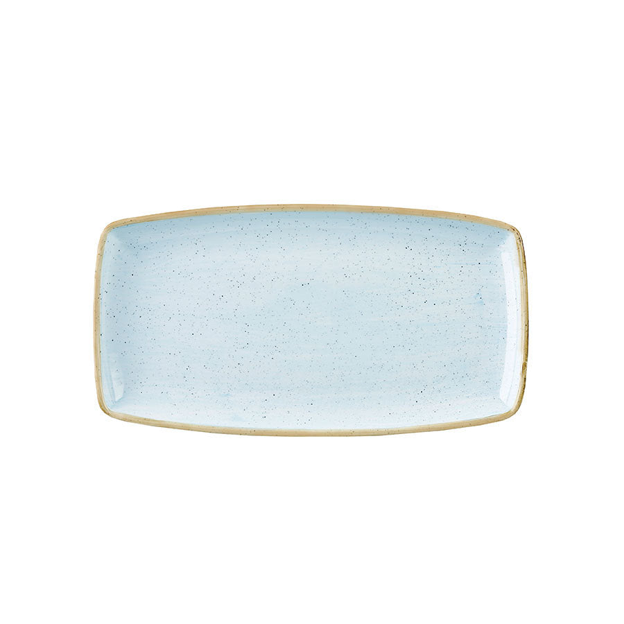 OBLONG PLATE 35CM DUCK EGG BLUE x6
