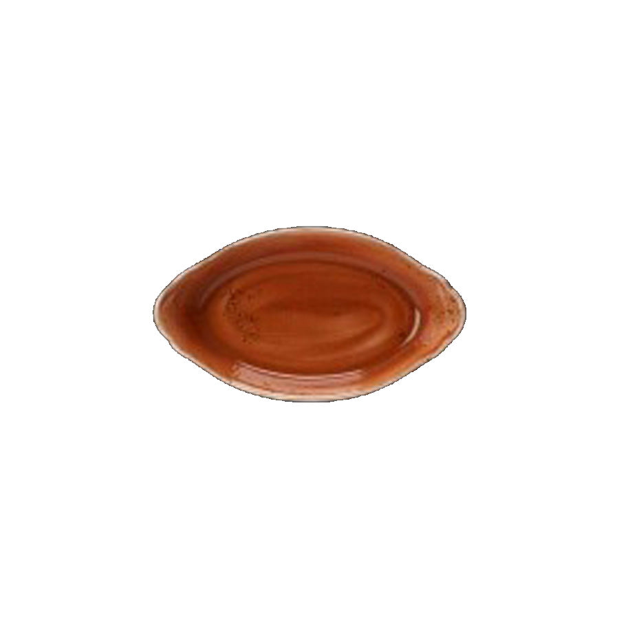 NO2 EARED DISH 24.5X13.5 CRAFT TERRA x24