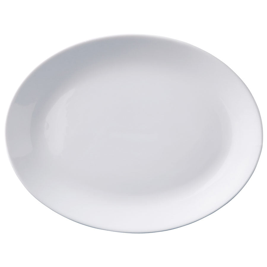 SUPERWHITE OVAL PLATE 12in/30cm x6