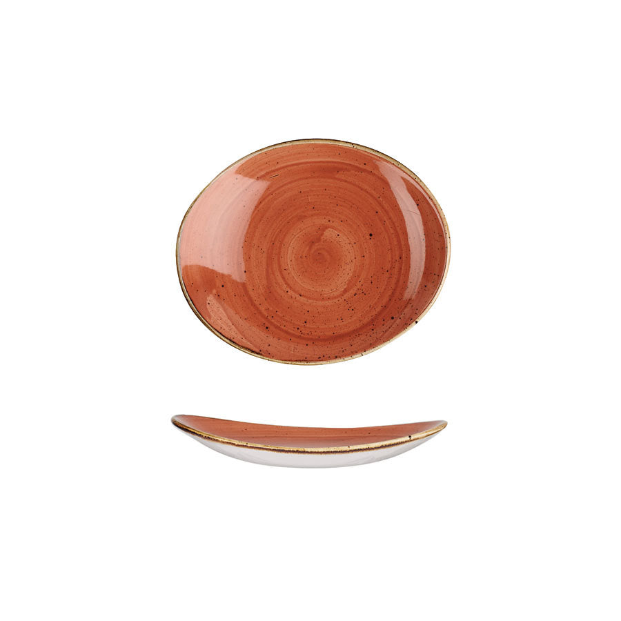 ST/CAST SPICED ORANGE OVAL PLATE 19.7C x12