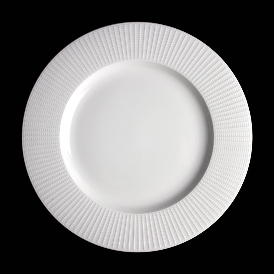 WILLOW GOURMET PLATE LRG WELL 28.5CM WHT x6
