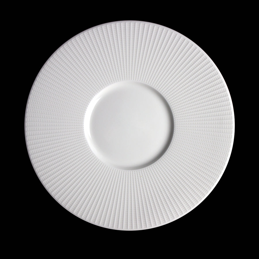WILLOW GOURMET PLATE SML WELL28.5CM WHT x6