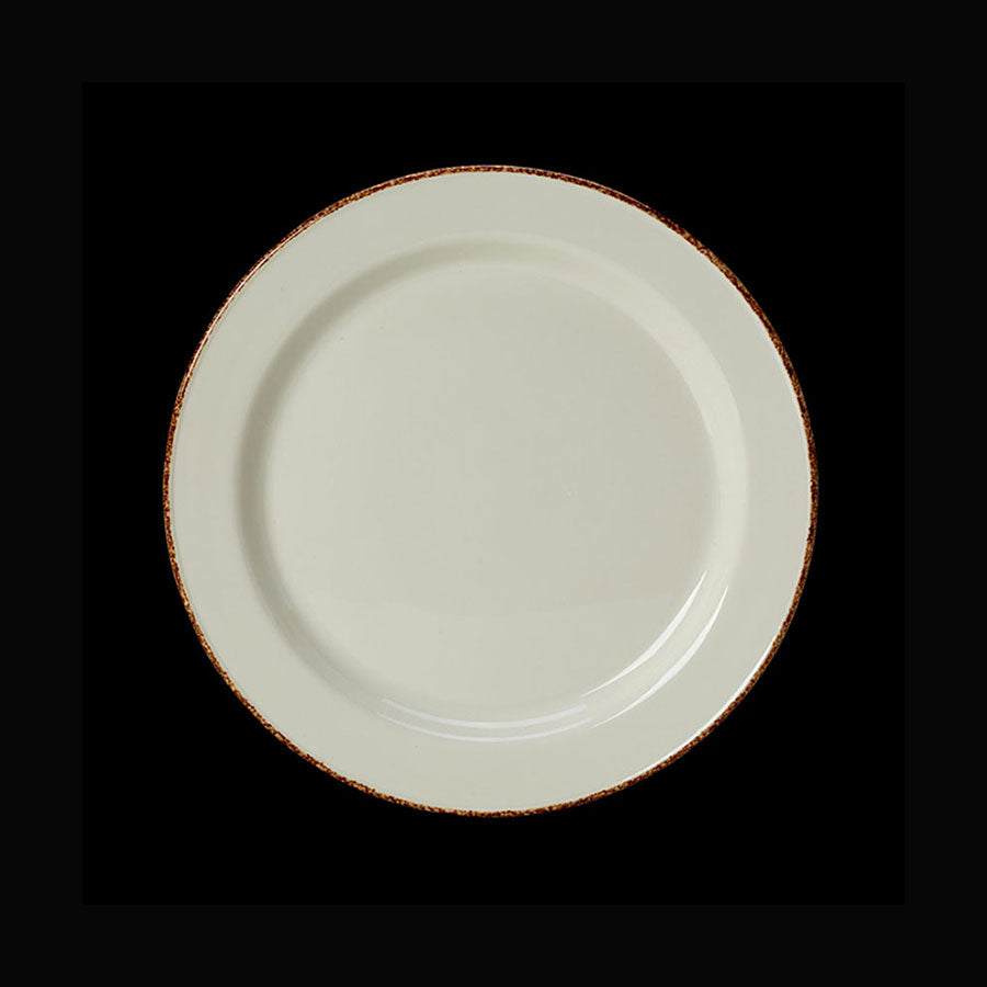 BROWN DAPPLE PLATE SLIMLINE 25.5CM 10" x24