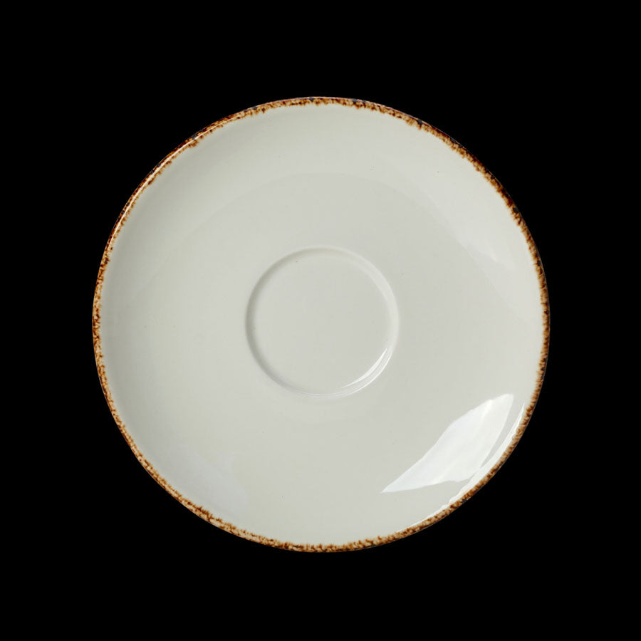 BROWN DAPPLE SAUCER LIV 15CM 6" x36