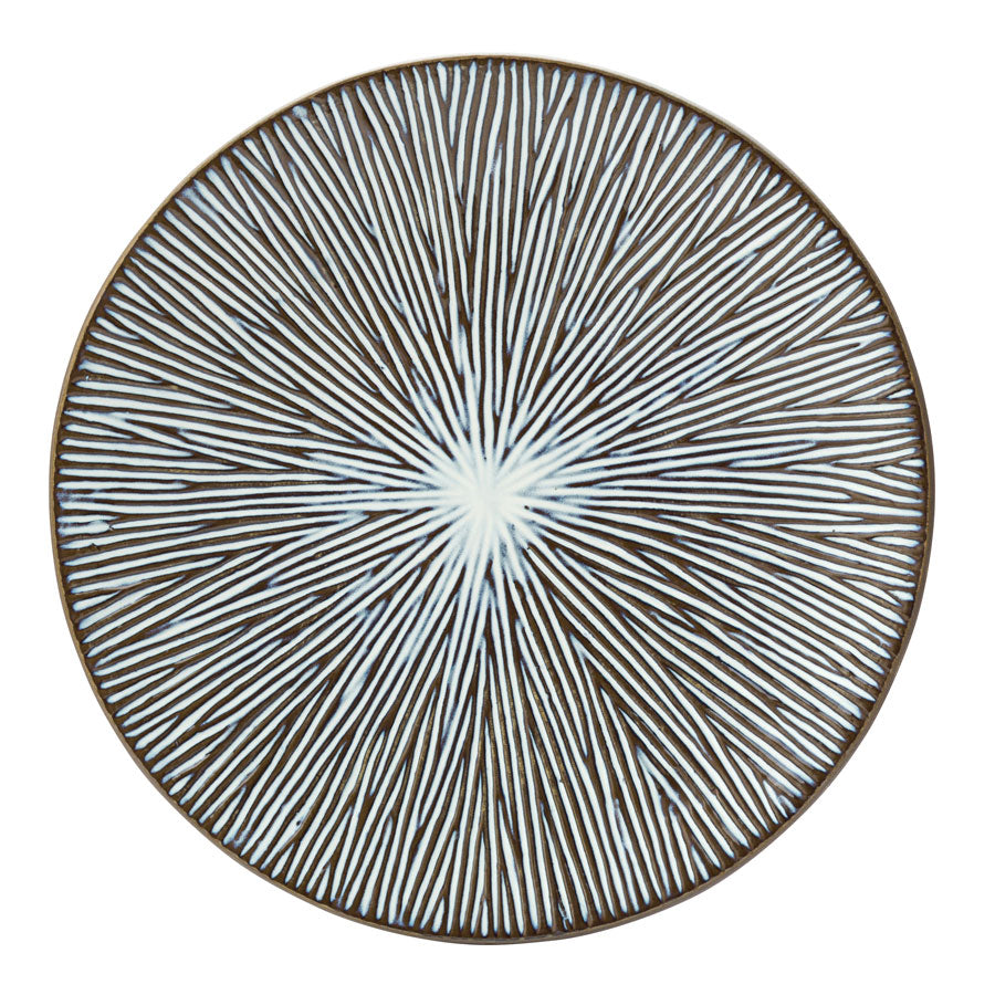 ALLIUM SEA PLATE 21CM WHT/BRN x6