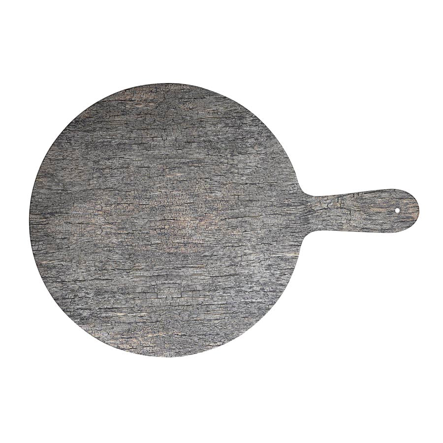 DISTRESSED WOOD ROUND PADDLE 12.5" BOX 4 x4