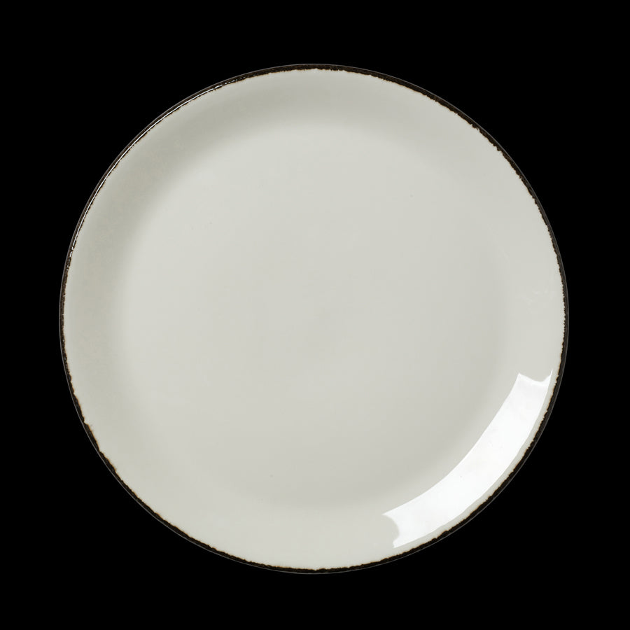 CHARCOAL DAPPLE COUPE PLATE 11" x12
