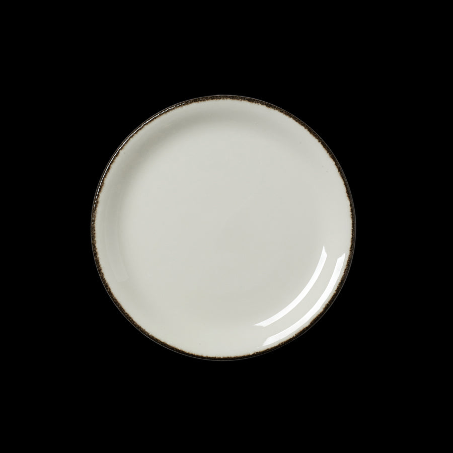 CHARCOAL DAPPLE COUPE PLATE 8" x24
