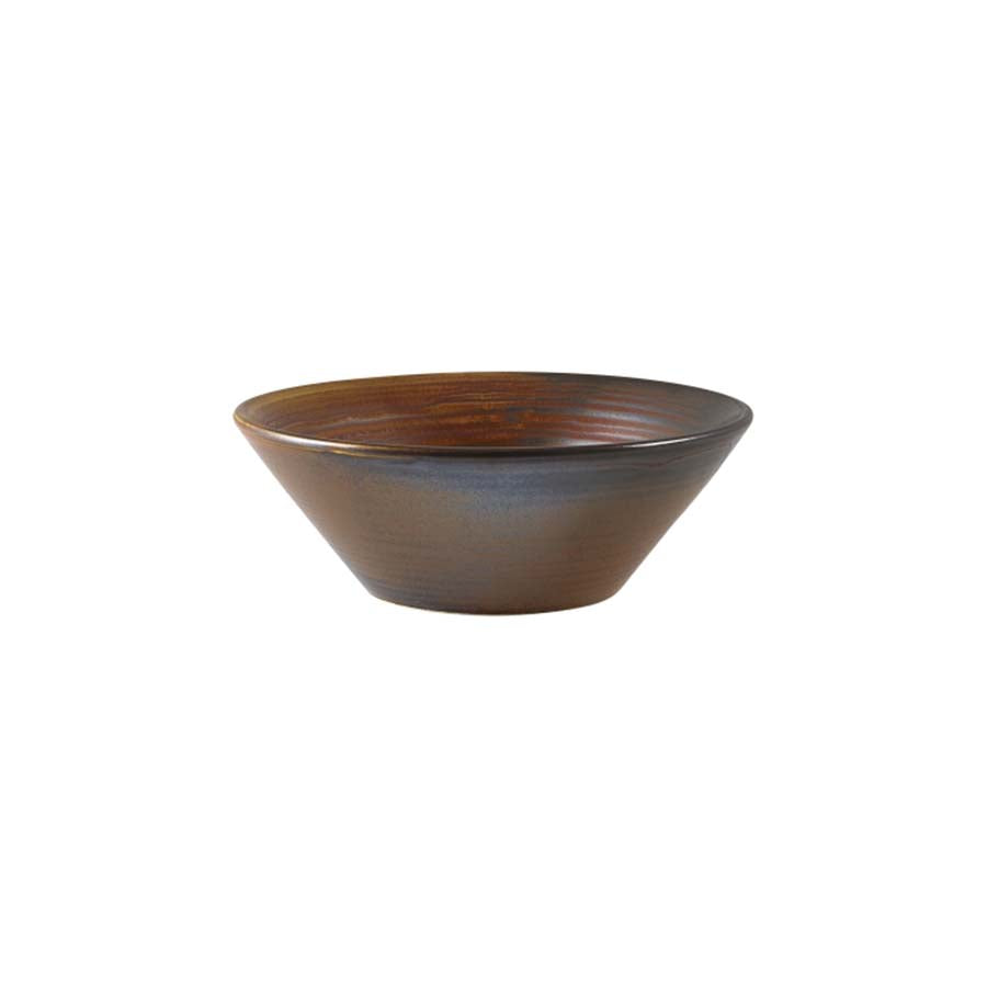 TERRAPORCELAIN COPPER CONICAL BOWL 14CM x6