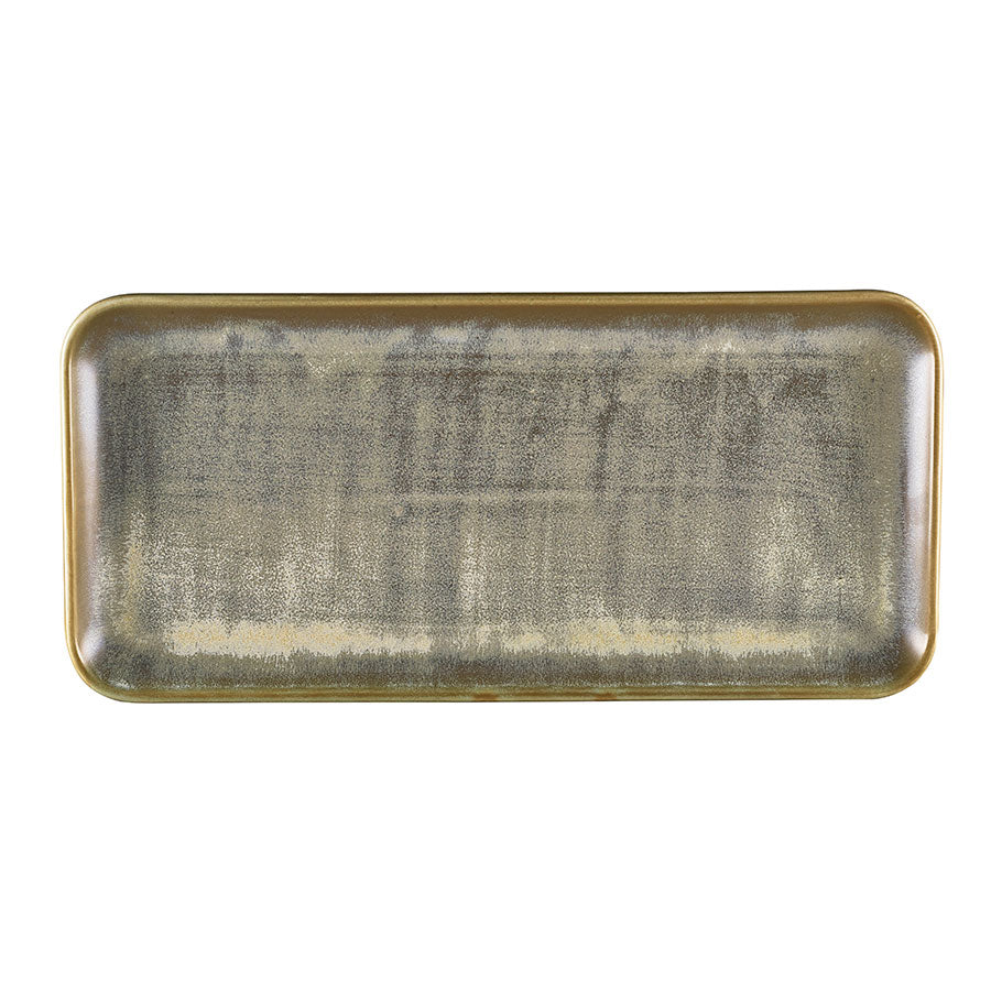 TERRA PORCELAIN GREY PLATTER 36X16.5CM x6